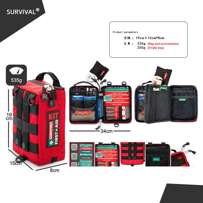 Survival waterproof medical jump bag